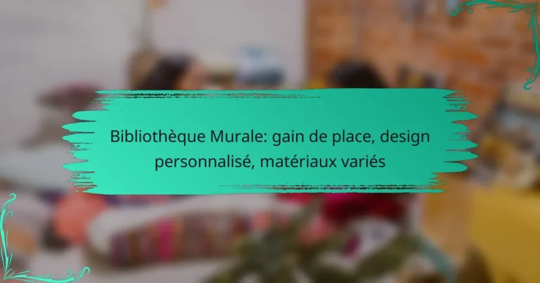 Bibliothèque Murale: gain de place, design personnalisé, matériaux variés
