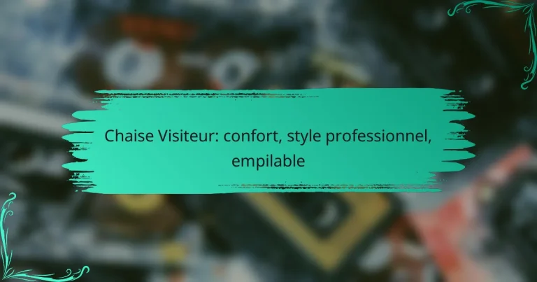 Chaise Visiteur: confort, style professionnel, empilable