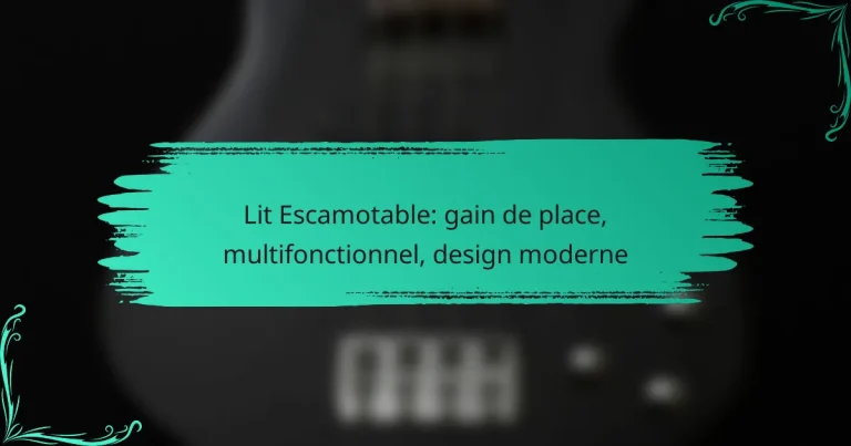 Lit Escamotable: gain de place, multifonctionnel, design moderne