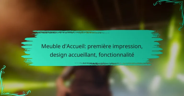 Meuble d’Accueil: première impression, design accueillant, fonctionnalité